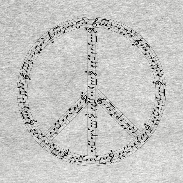 Peace Sign Music Notes by SistersTrading84